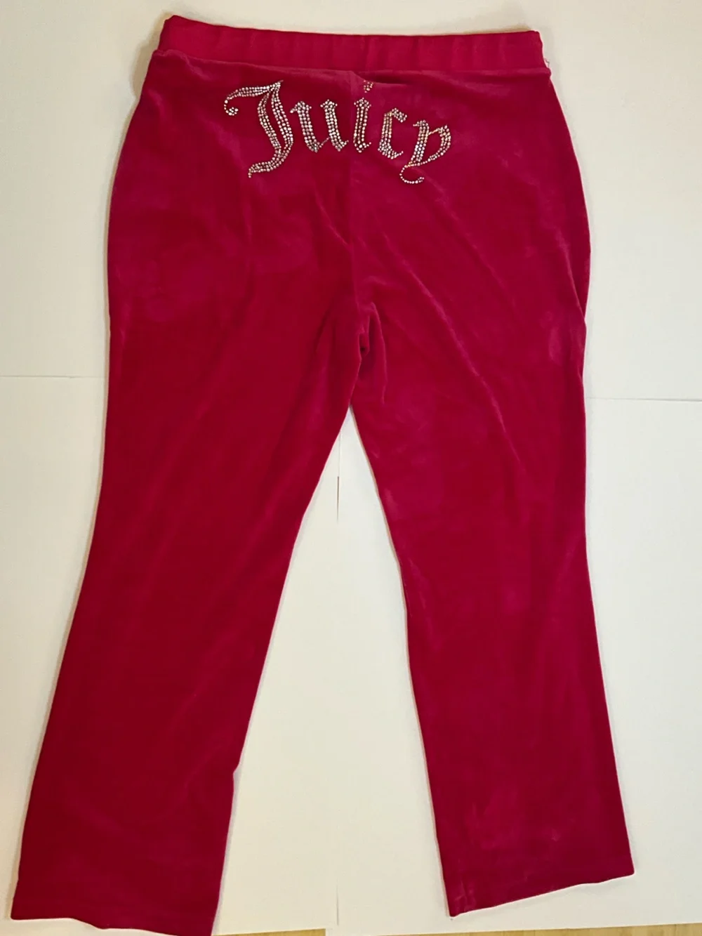 Juicy Couture Pink Velour Tracksuit Set - Rhinestone Gothic Back Logo - Size 1X - Picture 14 of 16